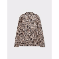 NAME IT Leopard Turtleneck Sienna Kelp